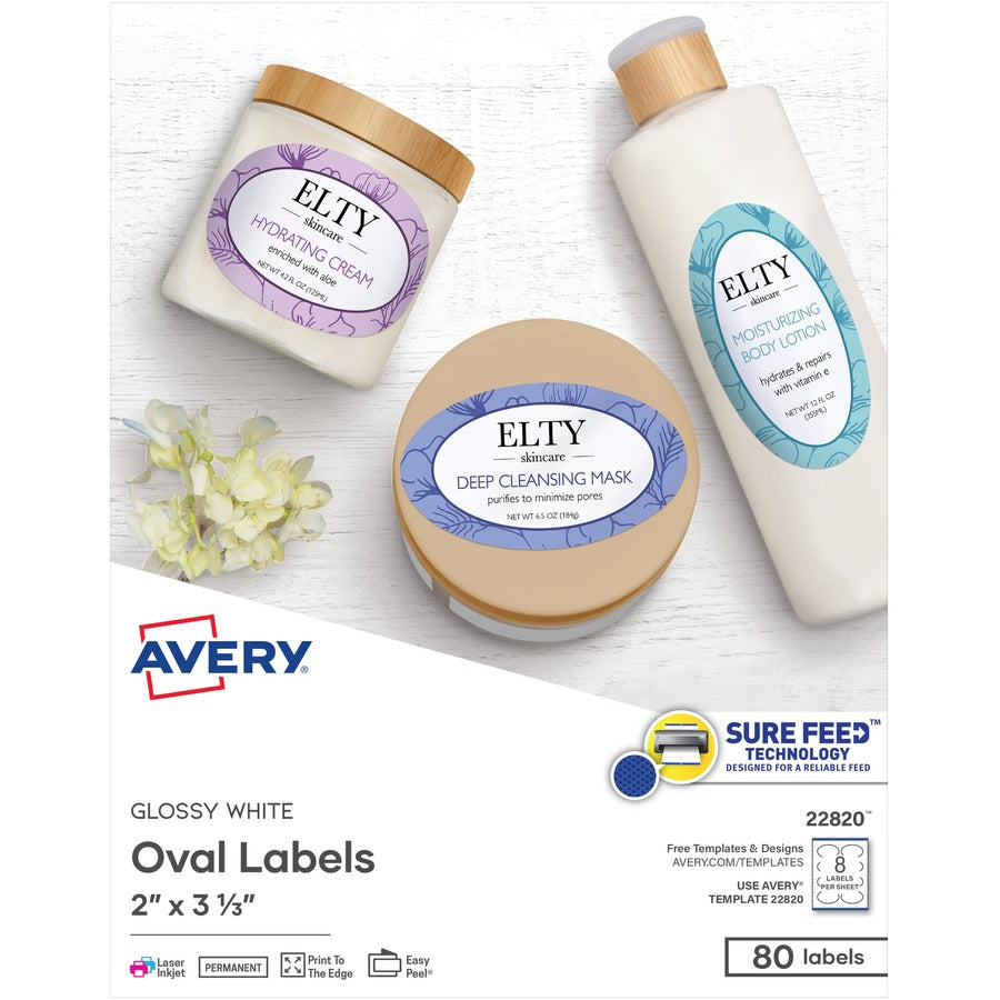 Avery&reg; Easy Peel Oval Labels