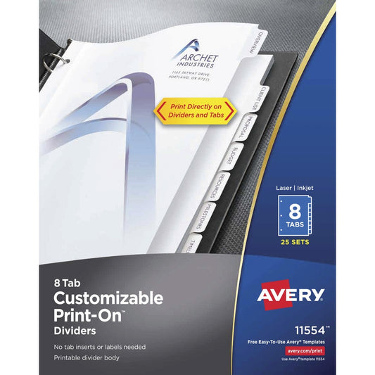 Avery&reg; Customizable Print-On Dividers