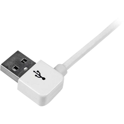 StarTech.com 1m (3 ft) Apple&reg; 30-pin Dock Connector to Left Angle USB Cable for iPhone / iPod / iPad with Stepped Connector