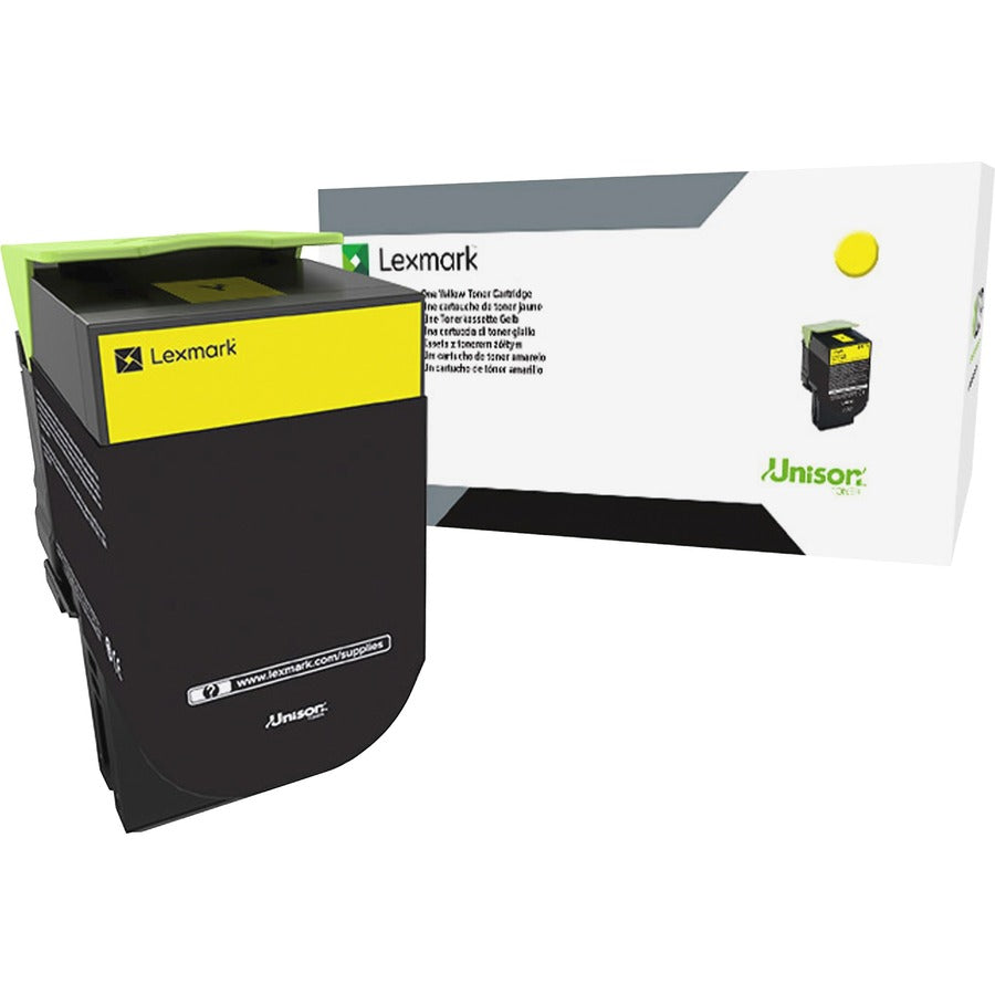 Lexmark Unison 800S4 Standard Yield Laser Toner Cartridge - Yellow - 1 Each