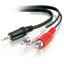 C2G 12ft Value Series One 3.5mm Stereo Male To Two RCA Stereo Male Y-Cable