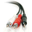 C2G 12ft Value Series One 3.5mm Stereo Male To Two RCA Stereo Male Y-Cable