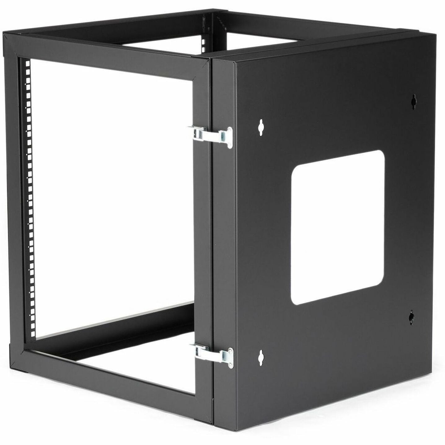 StarTech.com 4-Post 12U Hinged Wall-Mount Network Rack 19" Open Frame Server Rack Wall Mount Data Rack for IT Computer Equipment TAA~