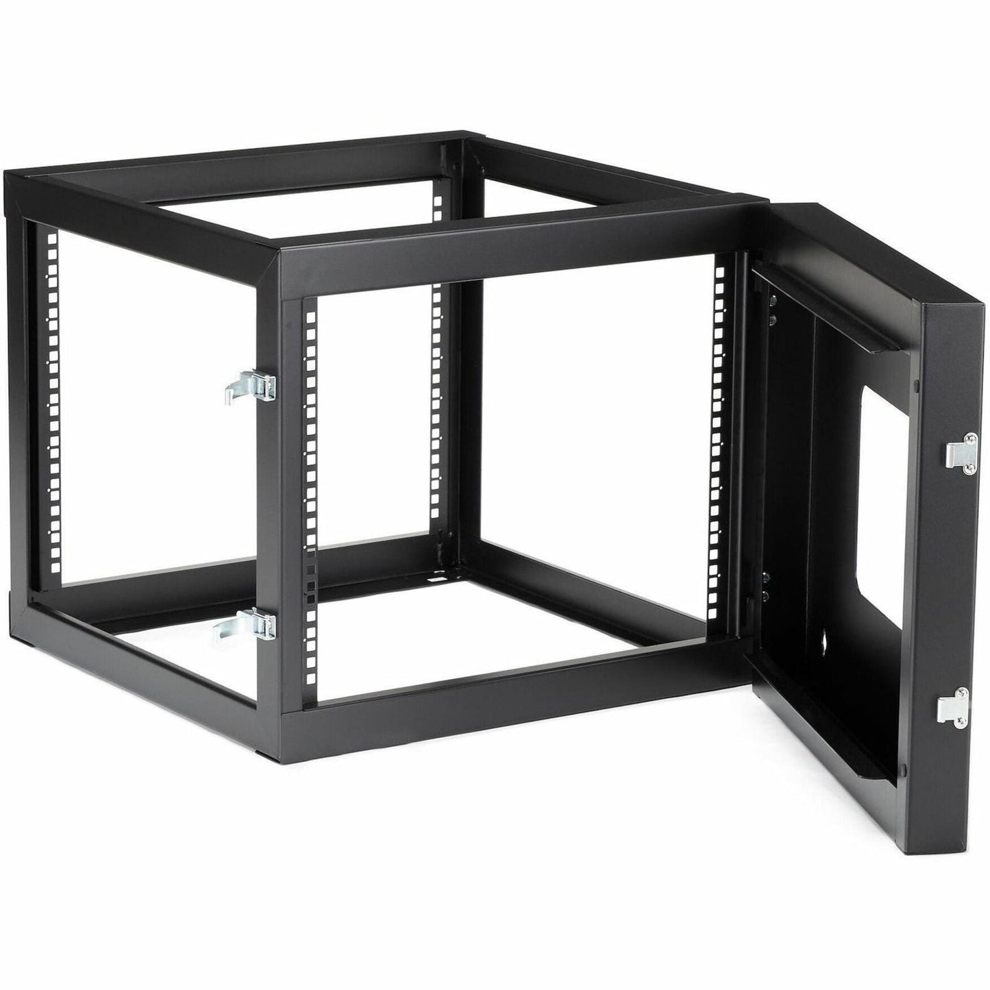 StarTech.com 4-Post 8U Hinged Wall-Mount Network Rack 19" Open Frame Server Rack Wall Mount Data Rack for IT Computer Equipment TAA~