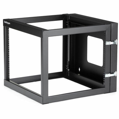 StarTech.com 4-Post 8U Hinged Wall-Mount Network Rack 19" Open Frame Server Rack Wall Mount Data Rack for IT Computer Equipment TAA~