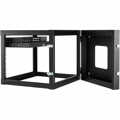 StarTech.com 4-Post 8U Hinged Wall-Mount Network Rack 19" Open Frame Server Rack Wall Mount Data Rack for IT Computer Equipment TAA~