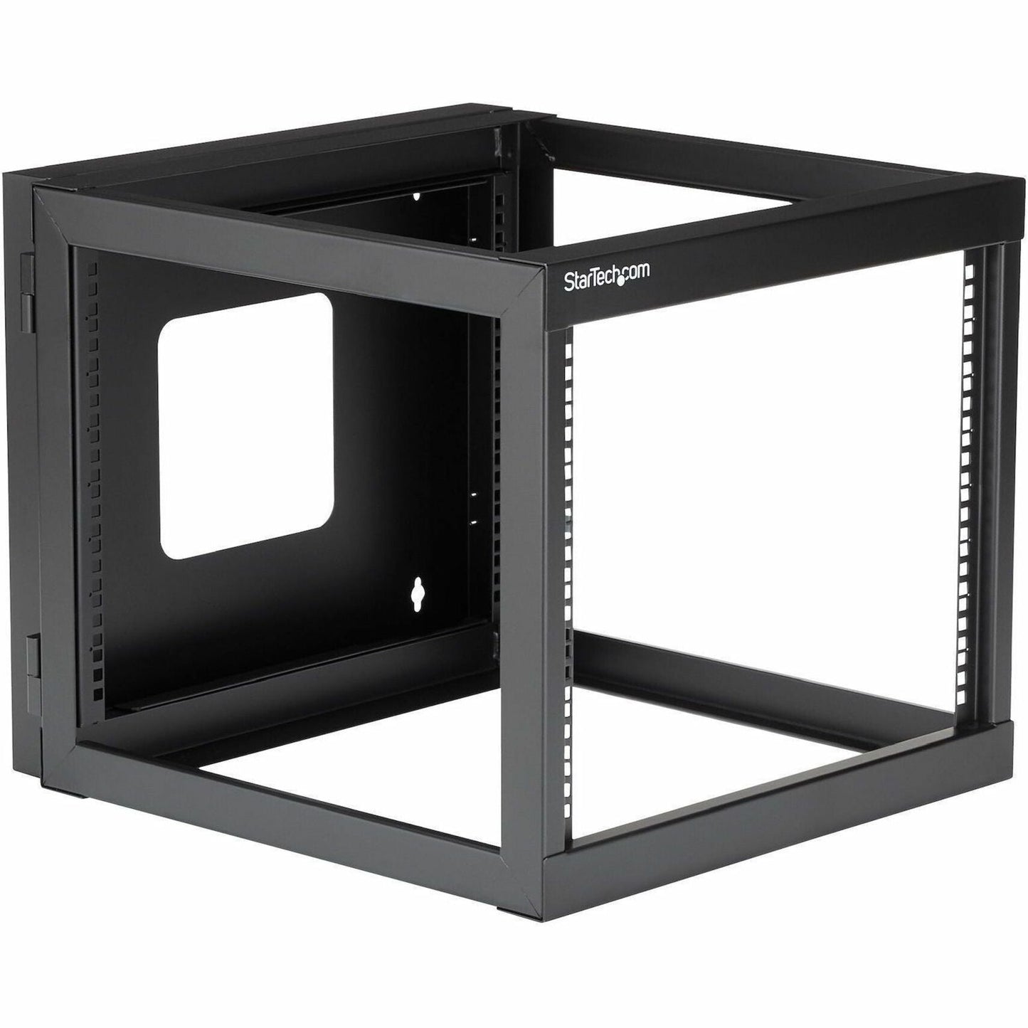 StarTech.com 4-Post 8U Hinged Wall-Mount Network Rack 19" Open Frame Server Rack Wall Mount Data Rack for IT Computer Equipment TAA~