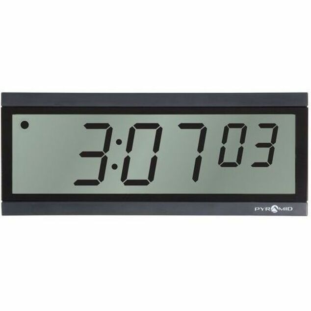 Pyramid TimeTrax Sync 2.5in x 6 Digit LCD Battery Operated Digital Wall Clock