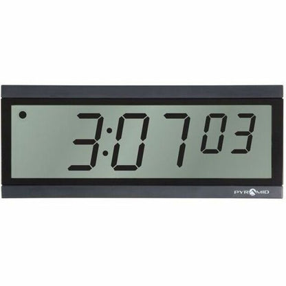 Pyramid TimeTrax Sync 2.5in x 6 Digit LCD Battery Operated Digital Wall Clock