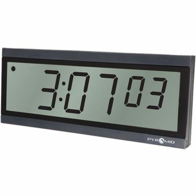 Pyramid TimeTrax Sync 2.5in x 6 Digit LCD Battery Operated Digital Wall Clock