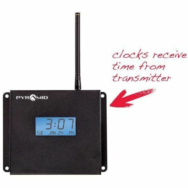 Pyramid TimeTrax Sync 2.5in x 6 Digit LCD Battery Operated Digital Wall Clock