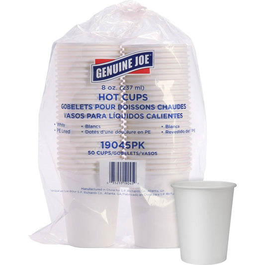 Genuine Joe Polyurethane-lined Disposable Hot Cups