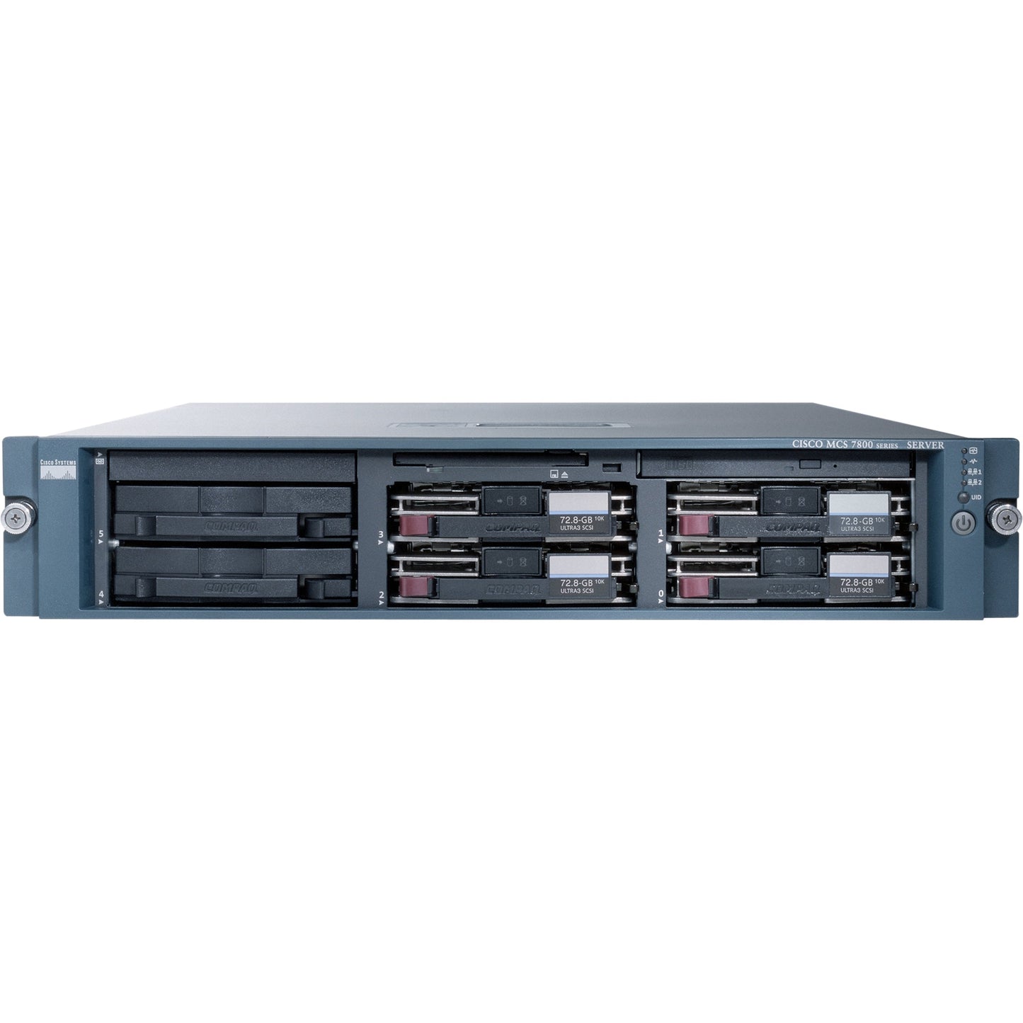 Cisco 7800 MCS 7835-I3-V05 2U Rack Server - 1 x Intel Xeon E5504 2 GHz - 4 GB RAM - 600 GB HDD - (2 x 300GB) HDD Configuration - Serial Attached SCSI (SAS) Controller