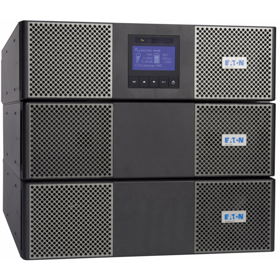 Eaton 9PX 11kVA 10kW 208V Online Double-Conversion UPS - Hardwired Input 8x 5-20R 2 L14-30R Hardwired Outlets Cybersecure Network Card Extended Run 9U