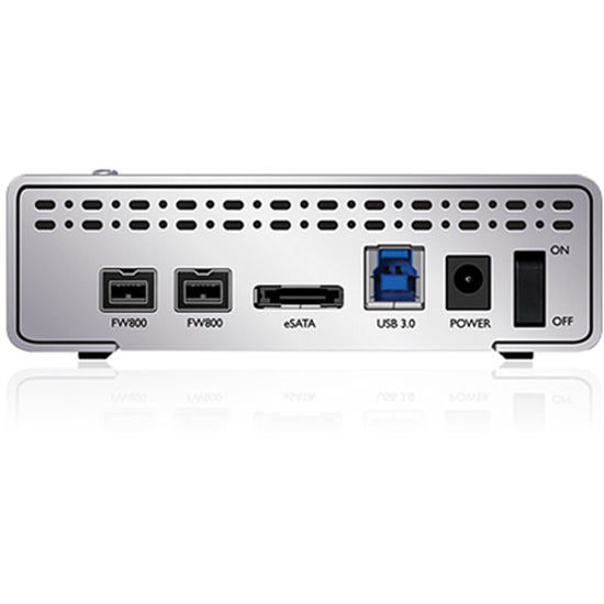 Sans Digital MobileSTOR MS1CT+ Drive Enclosure - FireWire/i.LINK 800 eSATA USB 3.0 Host Interface External - Silver