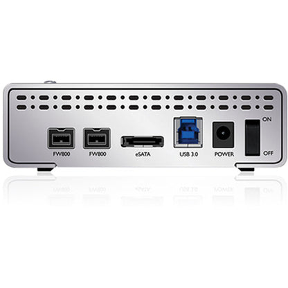 Sans Digital MobileSTOR MS1CT+ Drive Enclosure - FireWire/i.LINK 800 eSATA USB 3.0 Host Interface External - Silver