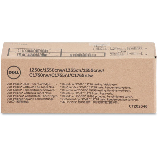 Dell Original Standard Yield Laser Toner Cartridge - Black - 1 Each