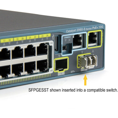 StarTech.com Cisco SFP-GE-S Compatible SFP Module - 1000BASE-SX - 1GE Gigabit Ethernet SFP 1GbE Multimode Fiber MMF Optic Transceiver