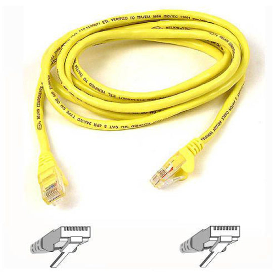 25FT CAT6 YELLOW  PATCH CABLE  