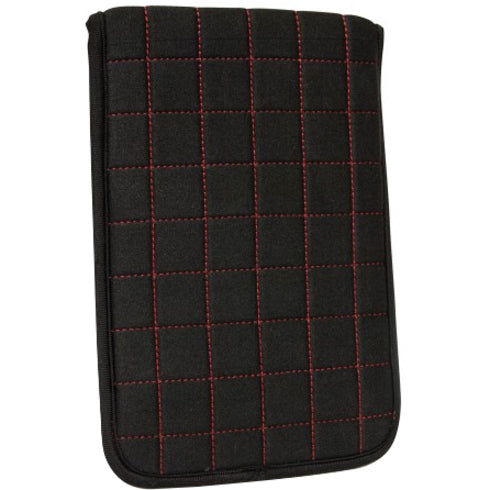Mobile Edge Neogrid Carrying Case (Sleeve) for 7" Apple iPad mini Tablet PC - Black with Red Accent