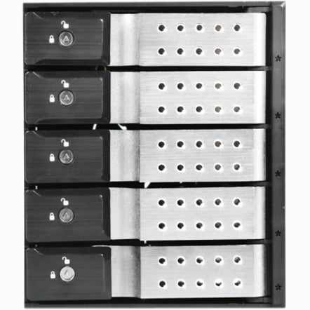 iStarUSA BPN-DE350SS Drive Enclosure - Serial ATA Host Interface Internal - Black Silver