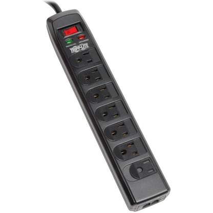 Tripp Lite Protect It! 7-Outlet Surge Protector 6 ft. (1.83 m) Cord 1440 Joules Tel/Modem Protection Safety Covers