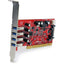 StarTech.com 4 Port PCI SuperSpeed USB 3.0 Adapter Card with SATA/SP4 Power - 5Gbps