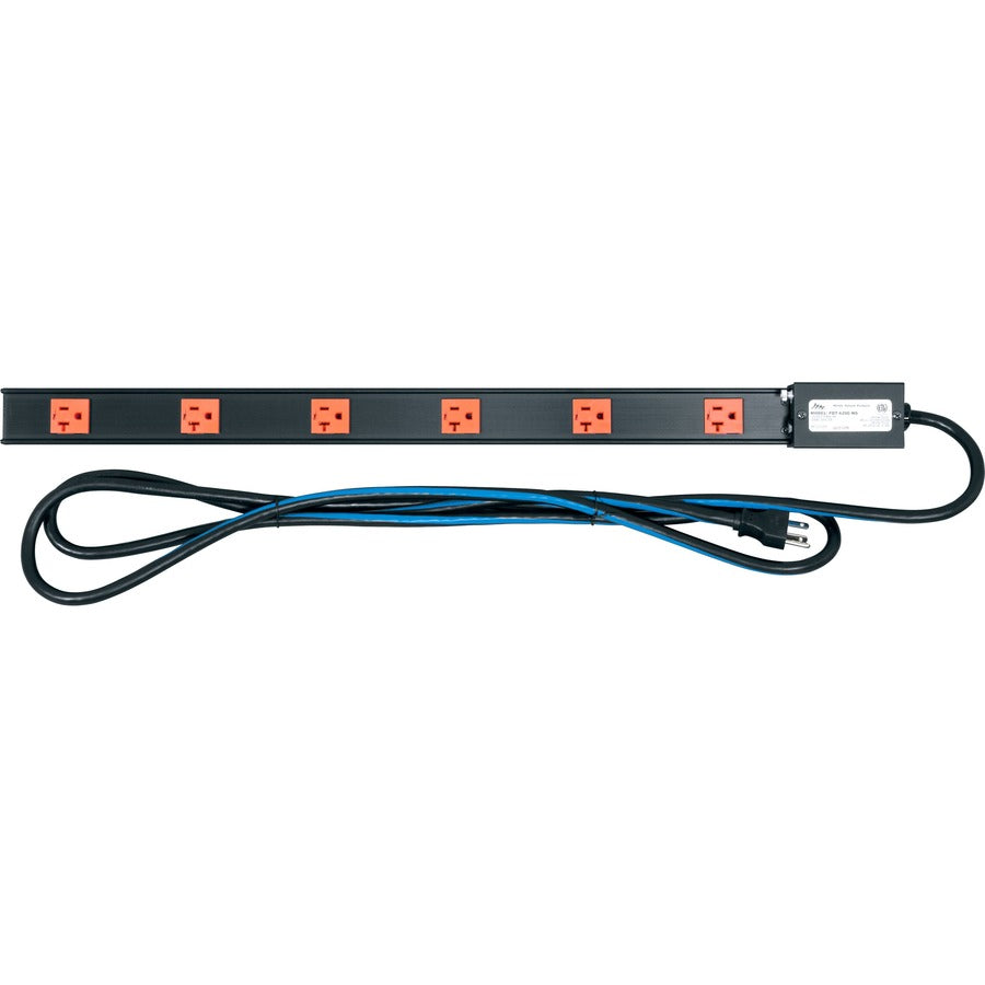 Middle Atlantic Power Strip with Basic Surge Protection - 6 Outlet 15A