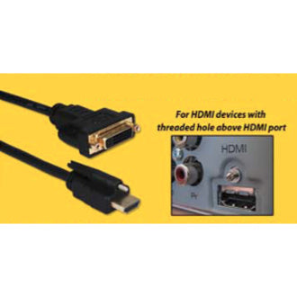 QVS 1-Meter DVI Female to Locking HDMI Male Adaptor