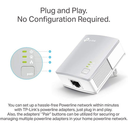 TP-LINK TL-PA4010KIT - AV600 Powerline Ethernet Adapter