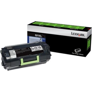 Lexmark 521XL Extra High Yield Laser Toner Cartridge - Black - 1 Pack