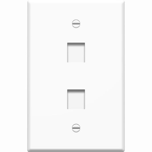 2PORT FACE PLATE RJ45 KEYSTONE 