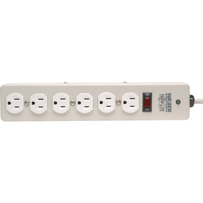 Tripp Lite Waber Industrial Surge Protector 6-Outlet 6 ft. (1.83 m) Cord 2100 Joules