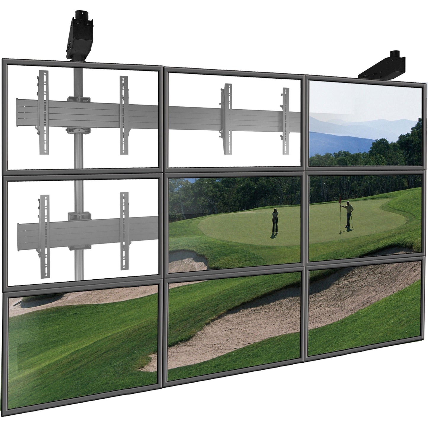 Chief FUSION LCM3X3U Ceiling Mount for Digital Signage Display - Black