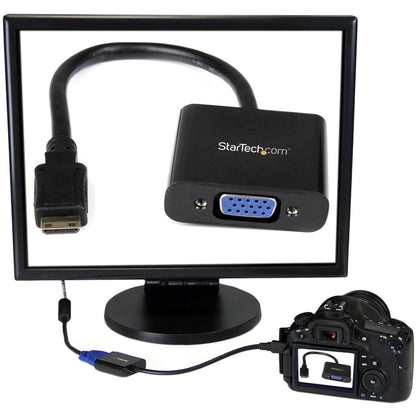 StarTech.com Mini HDMI&reg; to VGA Adapter Converter for Digital Still Camera / Video Camera - 1920x1080