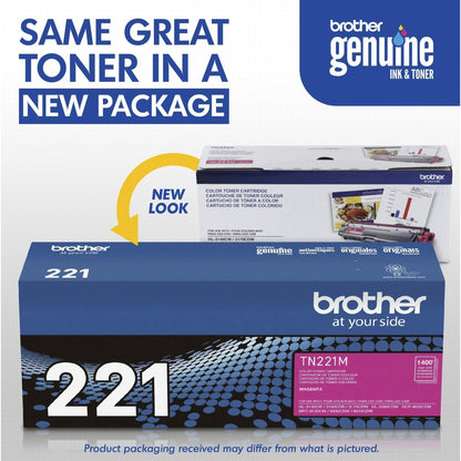 Brother Genuine TN221M Magenta Toner Cartridge