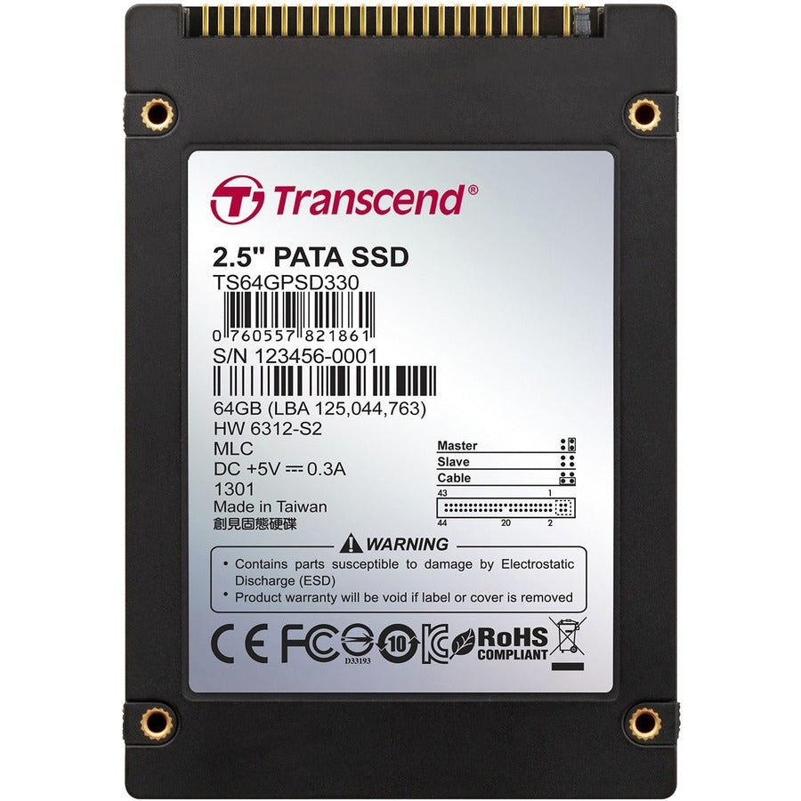 Transcend PSD330 64 GB Solid State Drive - 2.5" Internal - IDE