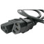 StarTech.com 6ft (2m) Computer Power Cord Y Splitter NEMA 5-15P to 2x C13 Y Cable 10A 125V 18AWG AC Power Cord Monitor Power Cable