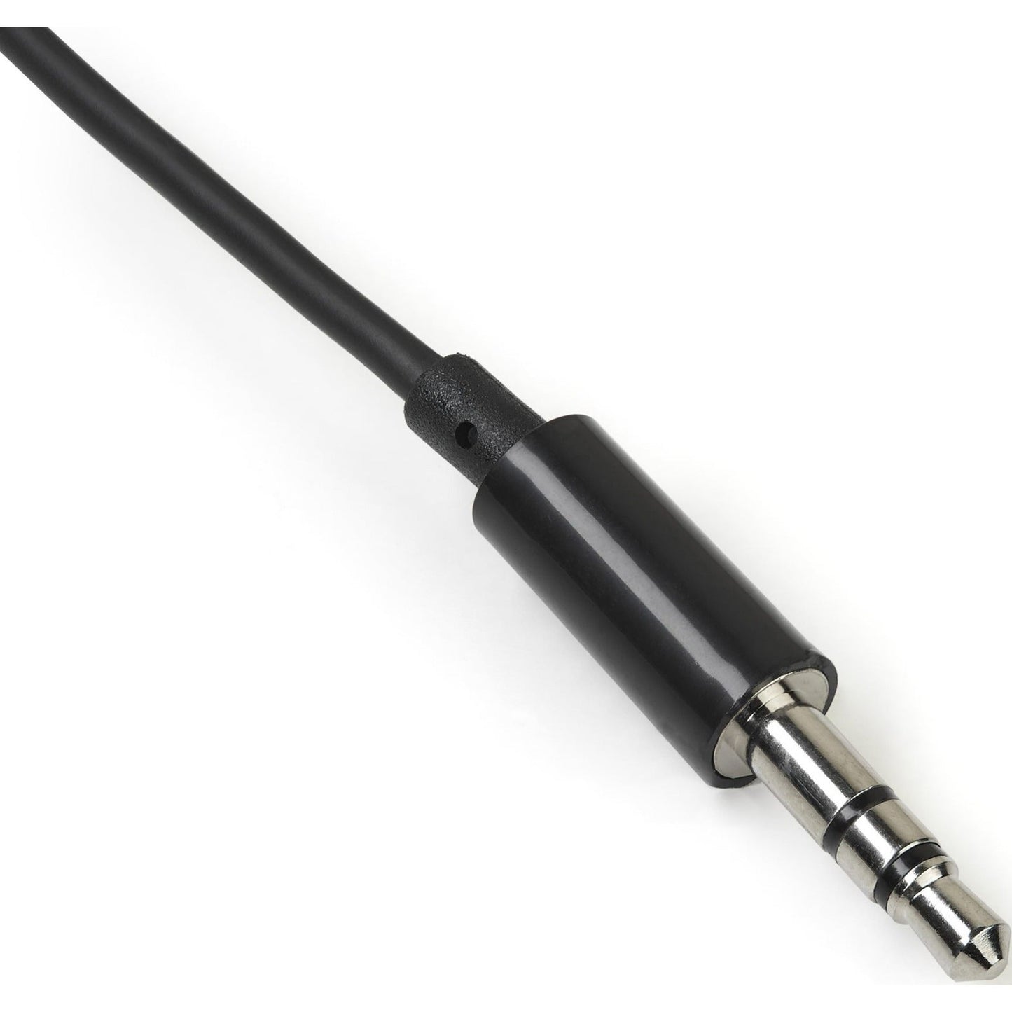 StarTech.com Black Slim Mini Jack Headphone Splitter Cable Adapter - 3.5mm Male to 2x 3.5mm Female