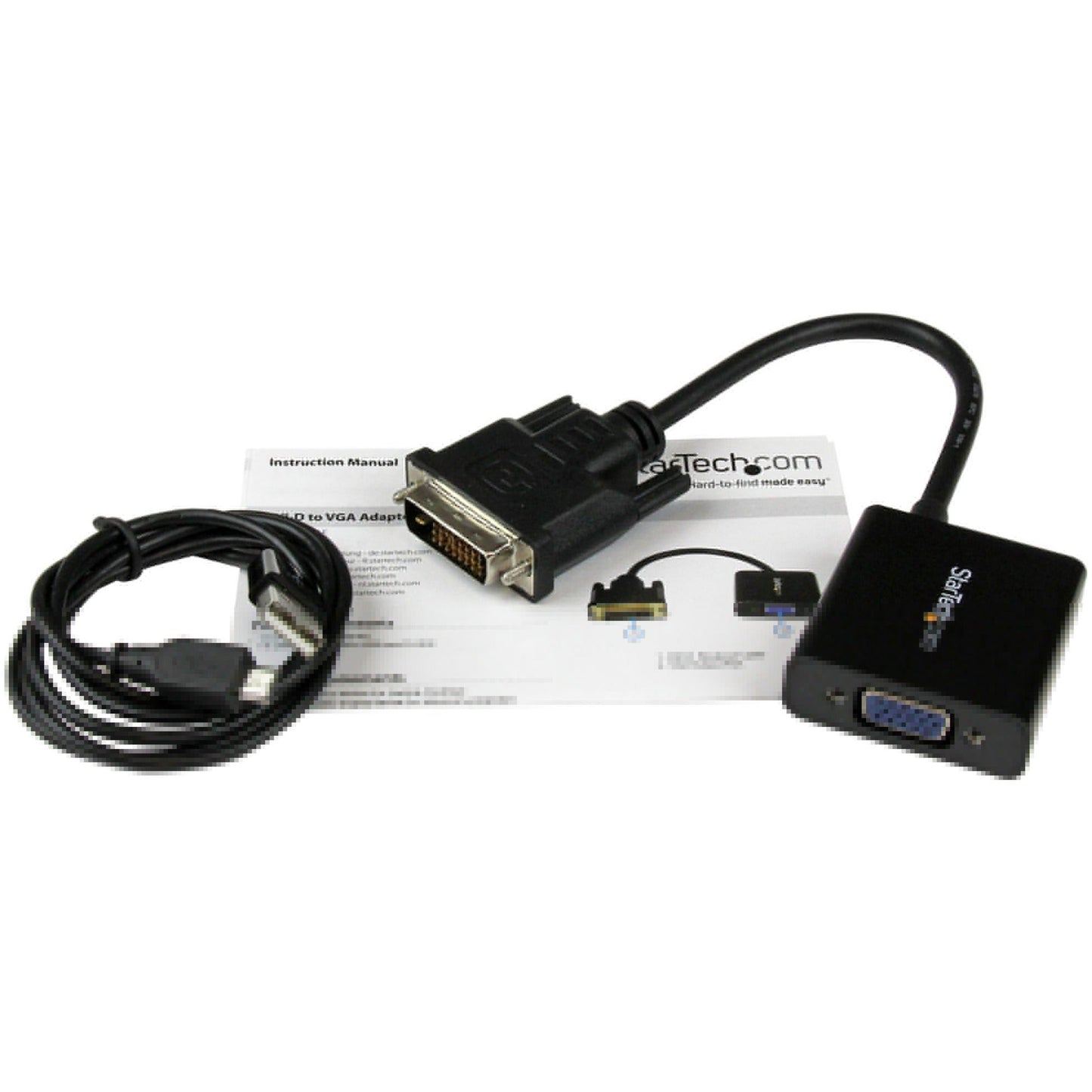 StarTech.com DVI-D to VGA Active Adapter Converter Cable - 1080p