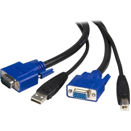 StarTech.com 10 ft 2-in-1 Universal USB KVM Cable - Video / USB cable - HD-15 4 pin USB Type B (M) - 4 pin USB Type A HD-15 - 10