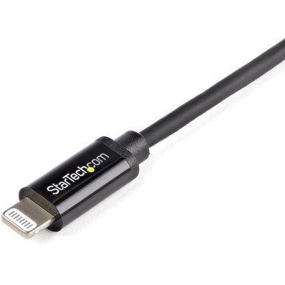 StarTech.com 2m (6ft) Long Black Apple&reg; 8-pin Lightning Connector to USB Cable for iPhone / iPod / iPad