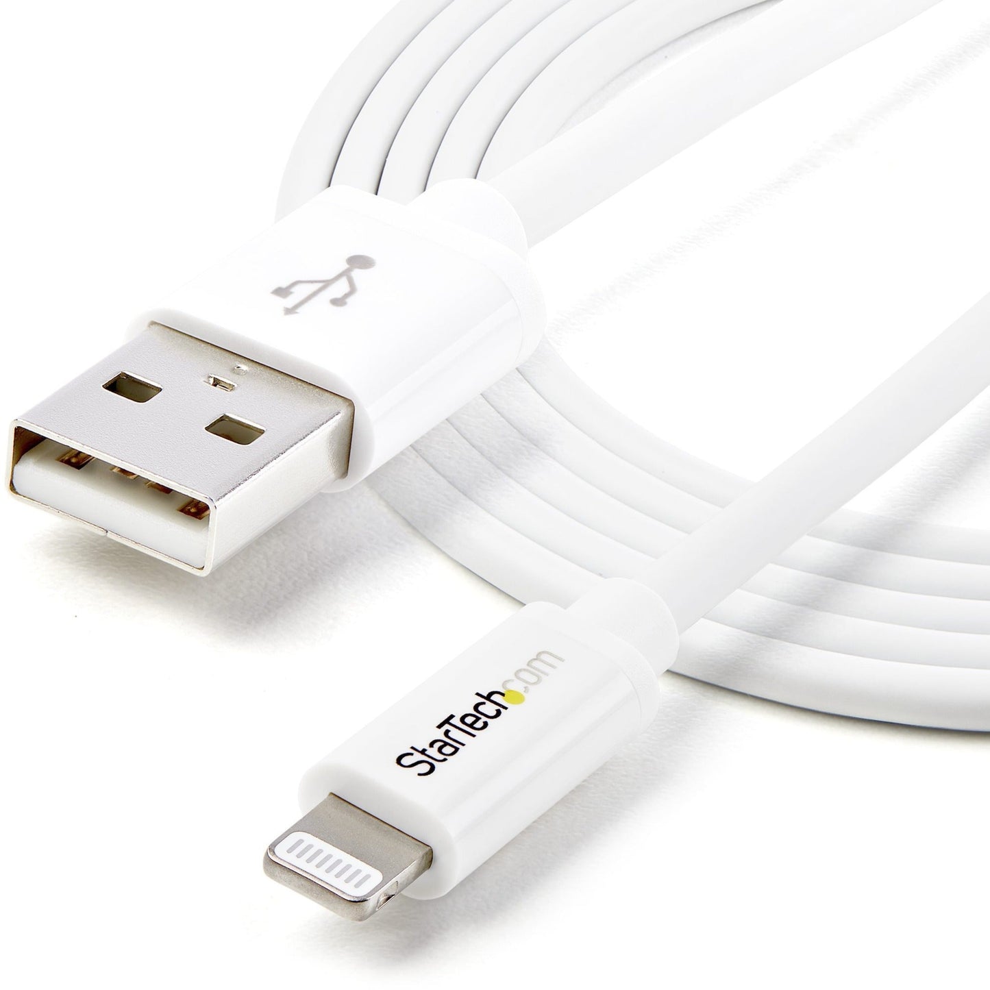 StarTech.com 2m (6ft) Long White Apple&reg; 8-pin Lightning Connector to USB Cable for iPhone / iPod / iPad