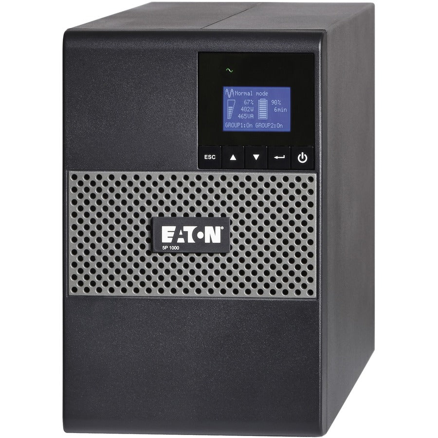 Eaton 5P UPS UPS 1000VA 770W 120V Line-Interactive UPS 5-15P 8x 5-15R Outlets True Sine Wave Cybersecure Network Card Option Tower