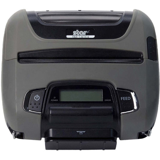 Star Micronics SM-T404i-DB50 Direct Thermal Printer - Monochrome - Portable - Receipt Print - Serial - Bluetooth - Gray - LCD Display Screen - 4.09" Print Width - 3.15 in/s Mono - 203 dpi - 4.41" Label Width