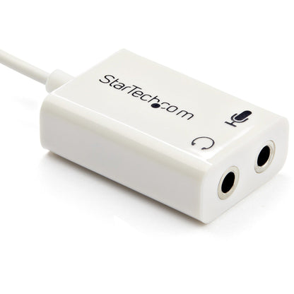 StarTech.com 3.5mm 4 Position to 2x 3 Position 3.5mm Headset Splitter Adapter M/F - White