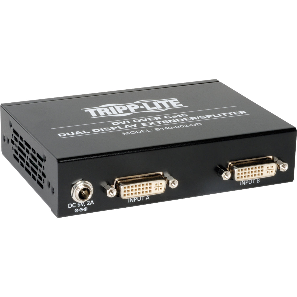 Tripp Lite 2-Port DVI over Cat5/6 Splitter/Extender Box-Style Transmitter for Video Dual-Display DVI-D 200 ft. (60 m) TAA