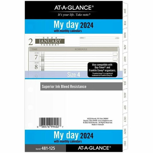 Day Runner Planner One Page Per Day Refill
