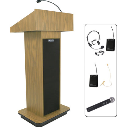 AmpliVox SW505 - Wireless Executive Sound Column Lectern