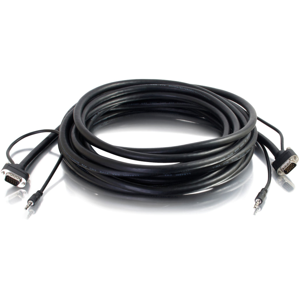 C2G 10ft Select VGA + 3.5mm Stereo Audio A/V Cable M/M - In-Wall CMG-Rated